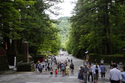 bn- Viale entrata in Santuario di Toshogu- Nikko
