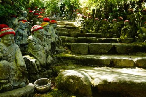 fq- Statue Jizo, Tempio Daisho-in, isola di Miyajima (Hiroshima)