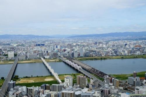 hj- Vista città di Osaka 